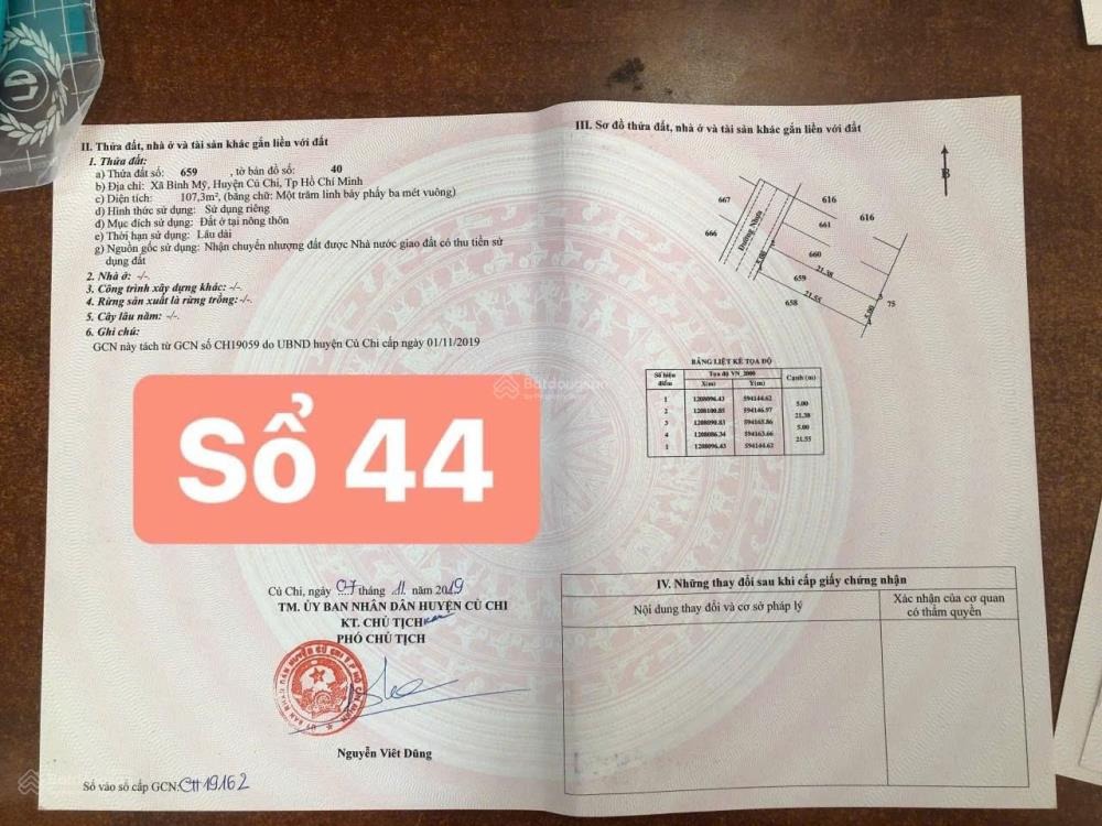 Đất Nền Củ Chi Giá Tốt: 107m² Bình Mỹ, Sổ Hồng Riêng, 2.1 Tỷ