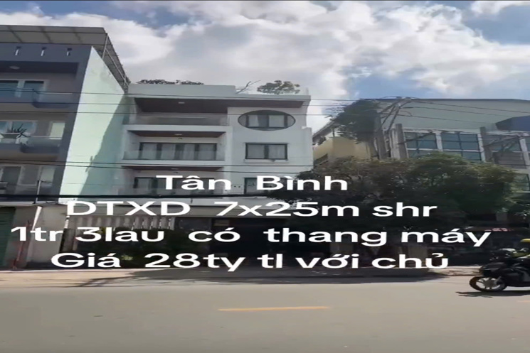 CHỦ NGỘP NGÂN HÀNG – BÁN GẤP NHÀ 1 TRỆT 3 LẦU CÓ THANG MÁY – TÂN BÌNH