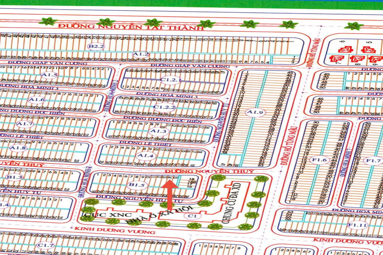 Bán đất đường Nguyễn Thuý, Hòa Khánh, Đà Nẵng Đường 7,5m lề 4m
