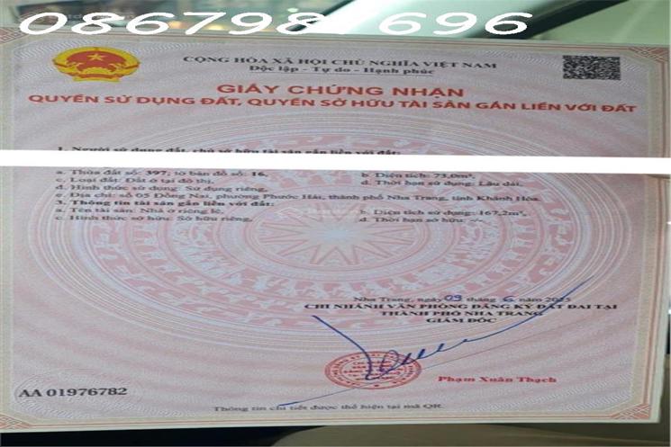 Nhà Mặt Tiền 3 Tầng Chính Chủ, Nha Trang - Giá 8,8 Tỷ