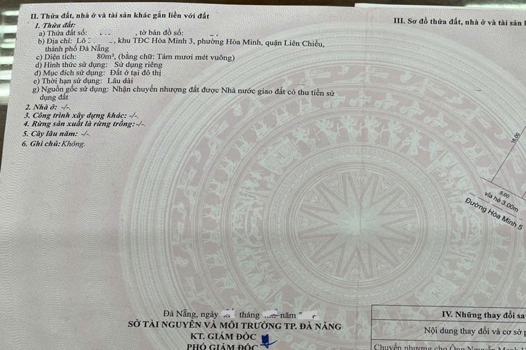 Bán nhà đường Hòa Minh 5 – Cách biển 1 phú đi bộ