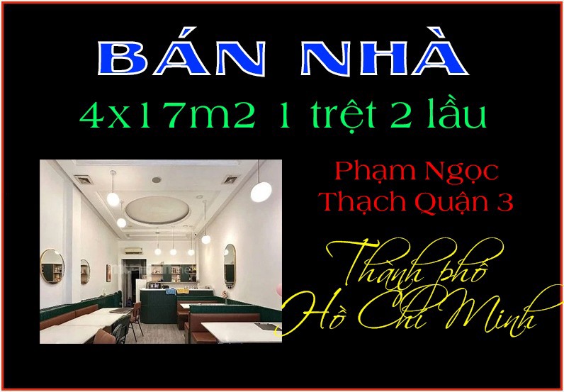 Nhà Đẹp Quận 3 - 4x17m, 1 Trệt 2 Lầu - Giá Tốt, Vị Trí Phạm Ngọc Thạch