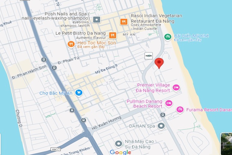 ♥ Nhà 2 Mặt Tiền kiệt 5.5m cạnh Bãi Tắm Mỹ Khê, 232m2, ngang 12m