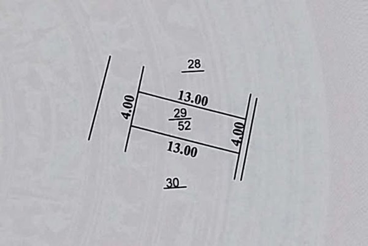 CẦN BÁN GẤP MẢNH ĐẤT TT-75 LAI XÁ _ HOÀI ĐỨC _ HÀ NỘI. ĐƯỜNG TRƯỚC NHÀ 6M HÌNH BÀN CỜ, THÔNG TỨ