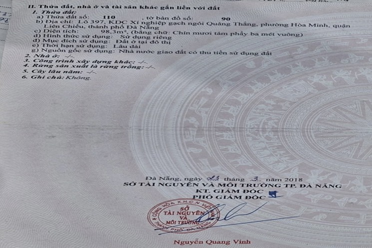 Bán đất đường Mộc Bài 7 – Hòa Minh, Liên Chiểu, Đà Nẵng