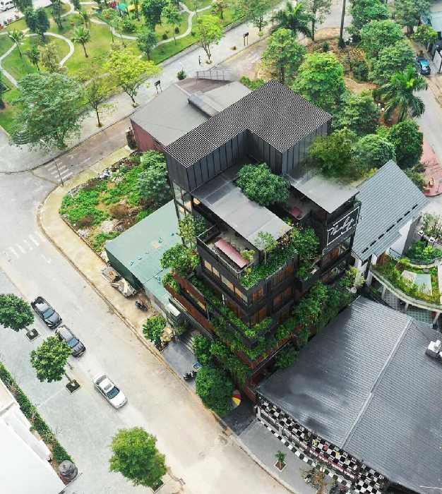 Toà nhà văn phòng khu đô thị Tứ Hiệp - 7 tầng thông sàn, hầm để xe - 68 tỷ