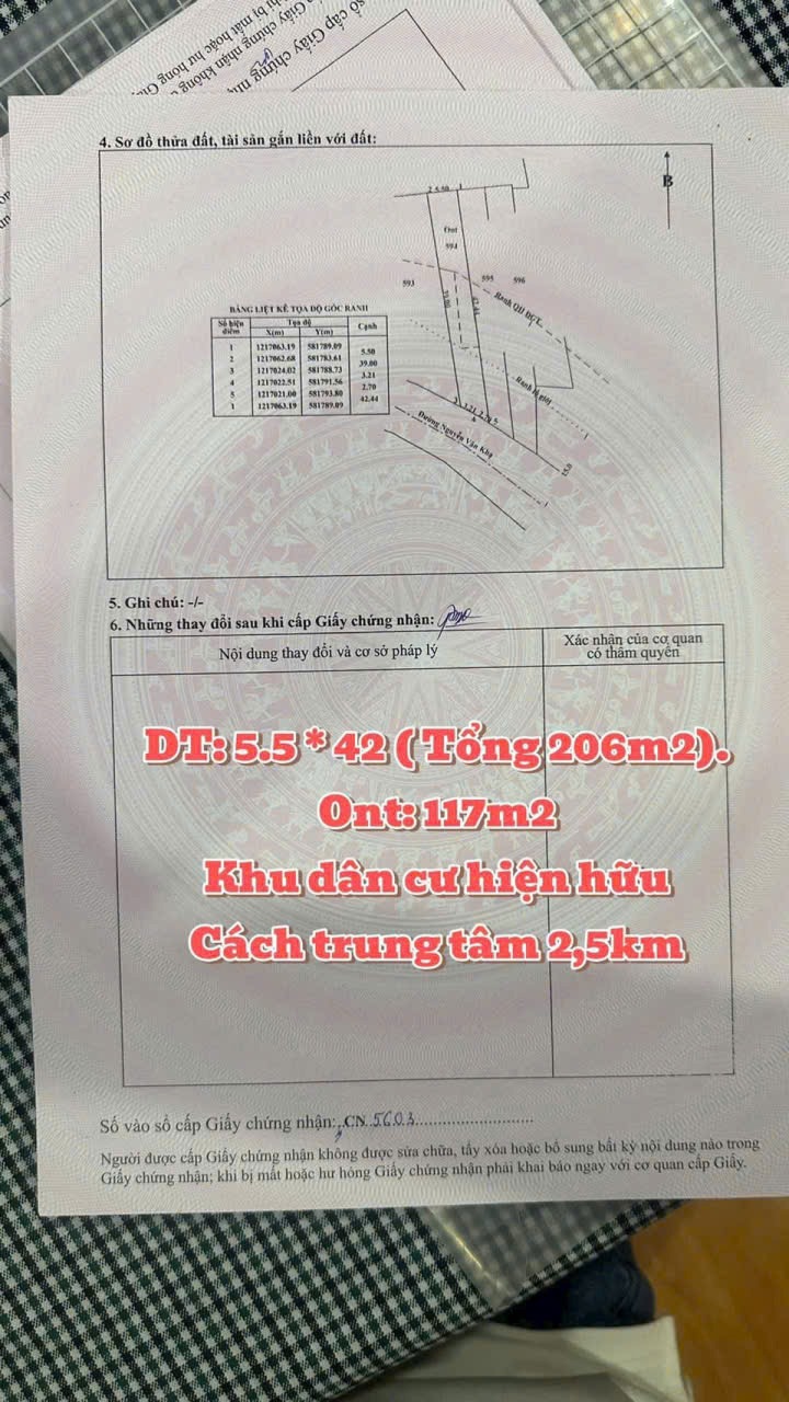 Đất Mặt Tiền Củ Chi - 206m2, Giá 2.5 Tỷ - Vị Trí Đắc Địa
