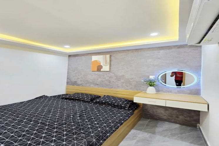 Nhà cấp 4 lửng đúc Trần Cao Vân . Nhà mới đẹp full nội thất