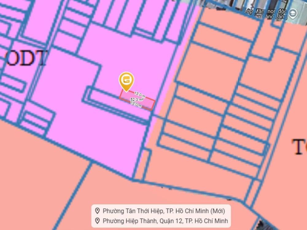 Đất nền 54m2, vuông vức, Hiệp Thành 13, Quận 12 - Giá Tốt