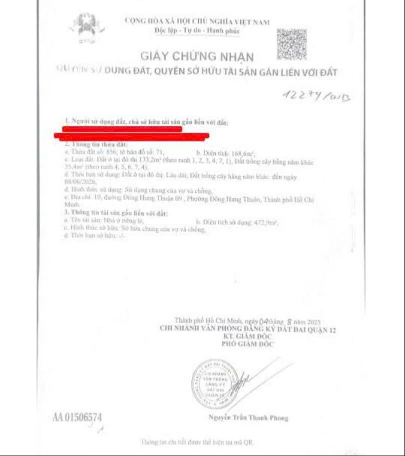 Bán Biệt Thự Góc 5 Tầng, Mặt Tiền Đ. Đông Hưng Thuận 9, Quận 12 - Giá 28.5 Tỷ