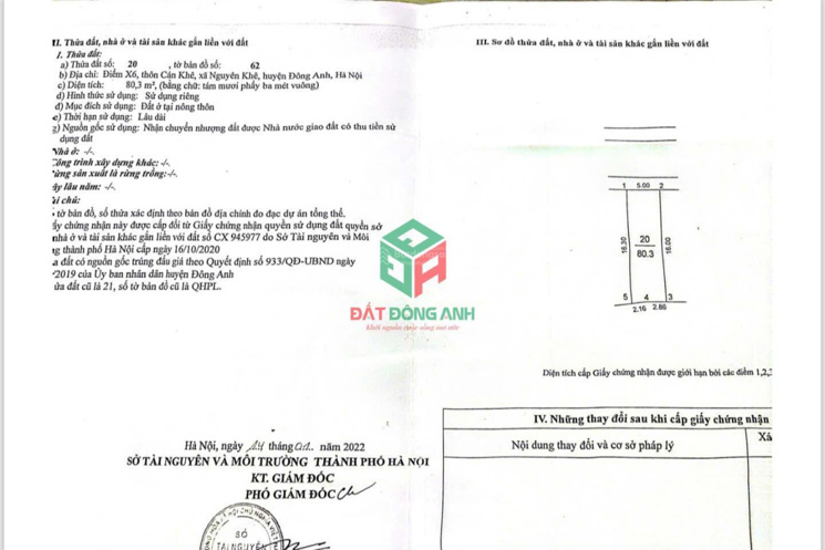 Bán đất đấu giá X6 Cán Khê Nguyên Khê - Quy hoạch đẹp