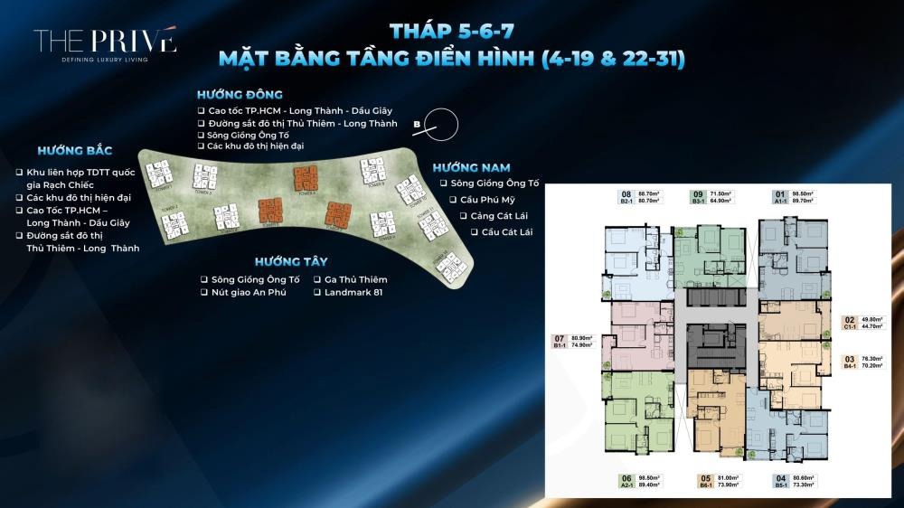 Sở Hữu Căn Hộ The Privé Quận 2: View Sông, Tiện Ích 5 Sao, Giá Từ 99tr/m²