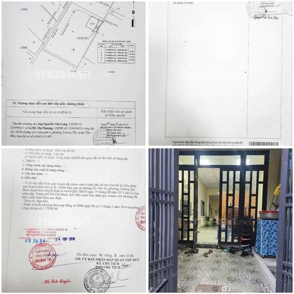 Chính chủ cần bán nhà hẻm 12 đường 44, Trường Thọ, Thủ Đức - 6.5 tỷ