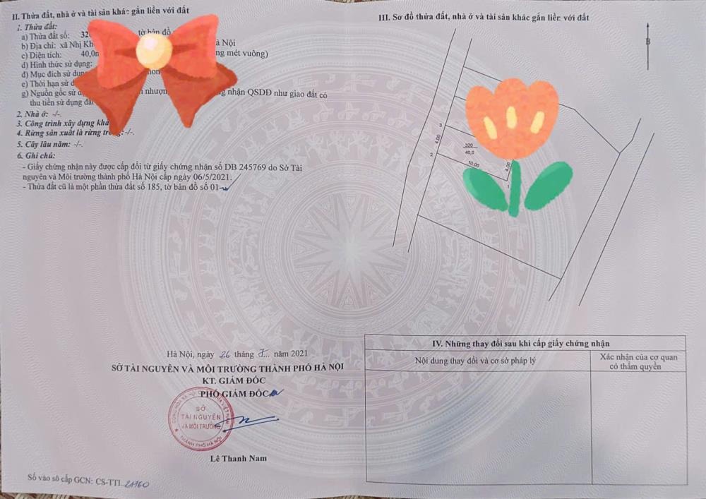 Bán đất thổ cư đẹp - Trung Thôn, Nhị Khê, Thường Tín - Vị trí đắc địa, giao thông thuận tiện