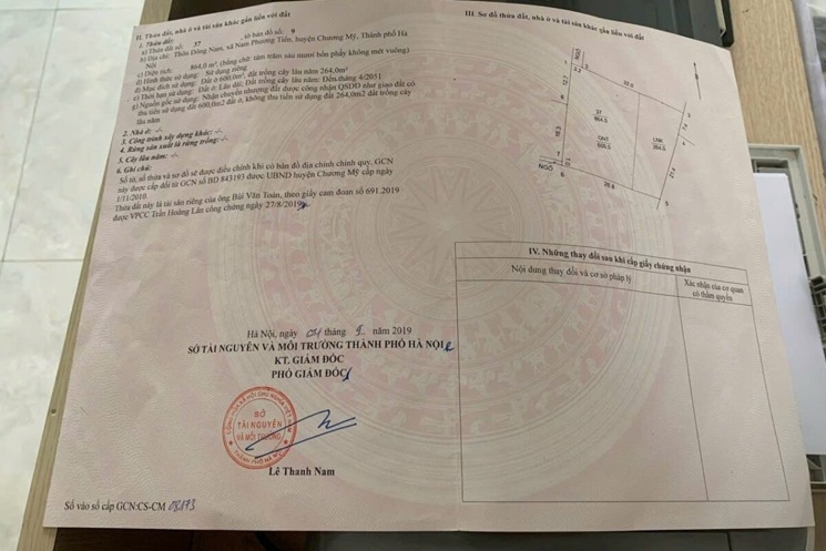 CHÍNH CHỦ CẦN BÁN LÔ ĐẤT 864M TẠI NAM PHƯƠNG TIẾN-CHƯƠNG MỸ-HÀ NỘI