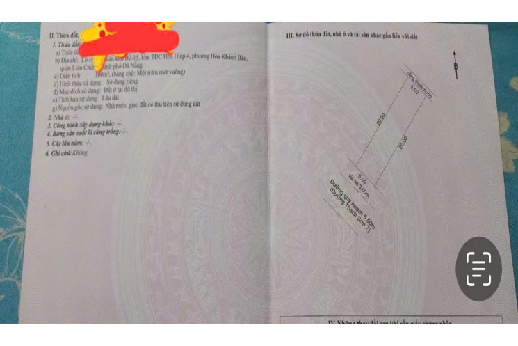 CHÍNH CHỦ BÁN LÔ ĐẤT ĐẸP – ĐƯỜNG THẠCH SƠN 7, HÒA KHÁNH BẮC, LIÊN CHIỂU