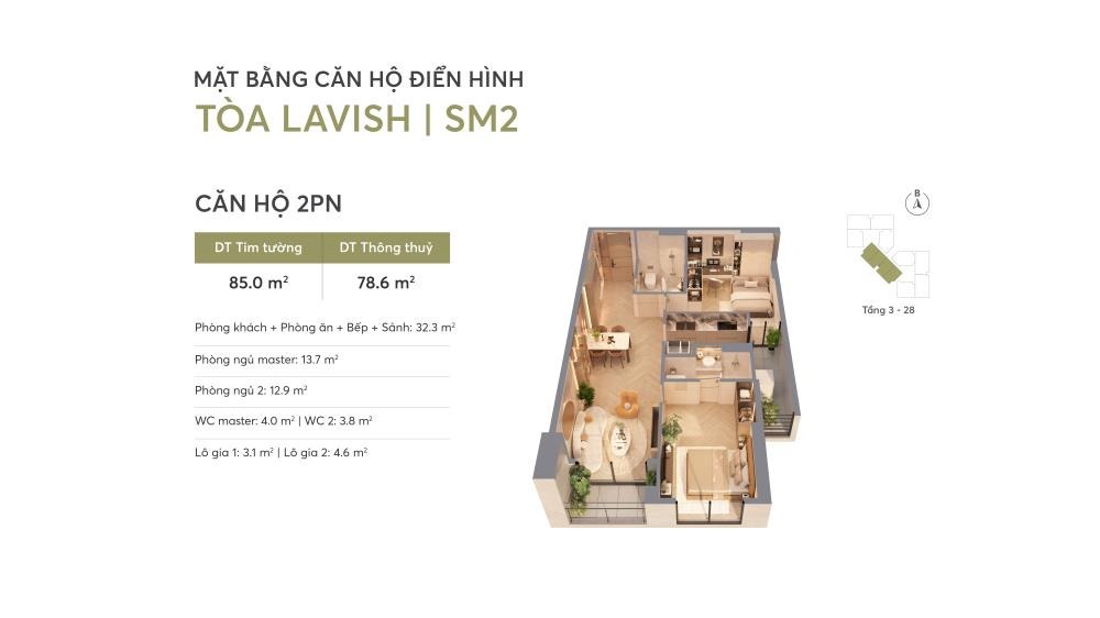 🔥 Sở Hữu Ngay Căn Hộ 2PN, 78m² Greenera Southmark - Giá Chỉ 80 triệu/m²