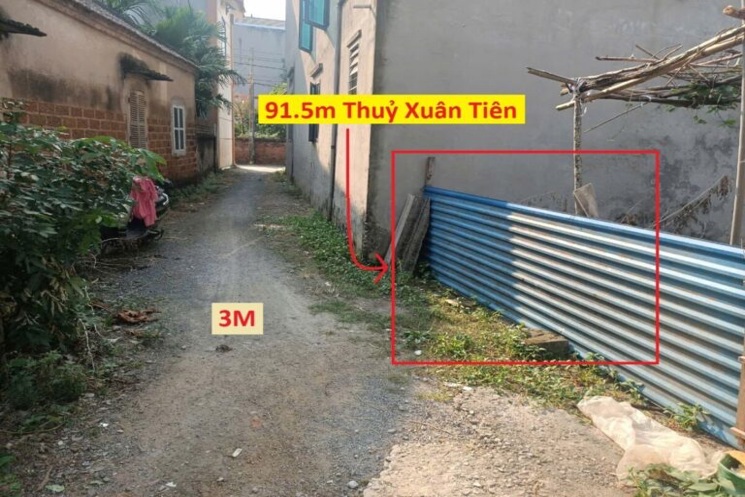 CHÍNH CHỦ BÁN LÔ ĐẤT ĐẤT ĐẸP 91,5M TẠI THỦY XUÂN TIÊN-CHƯƠNG MỸ-HÀ NỘI