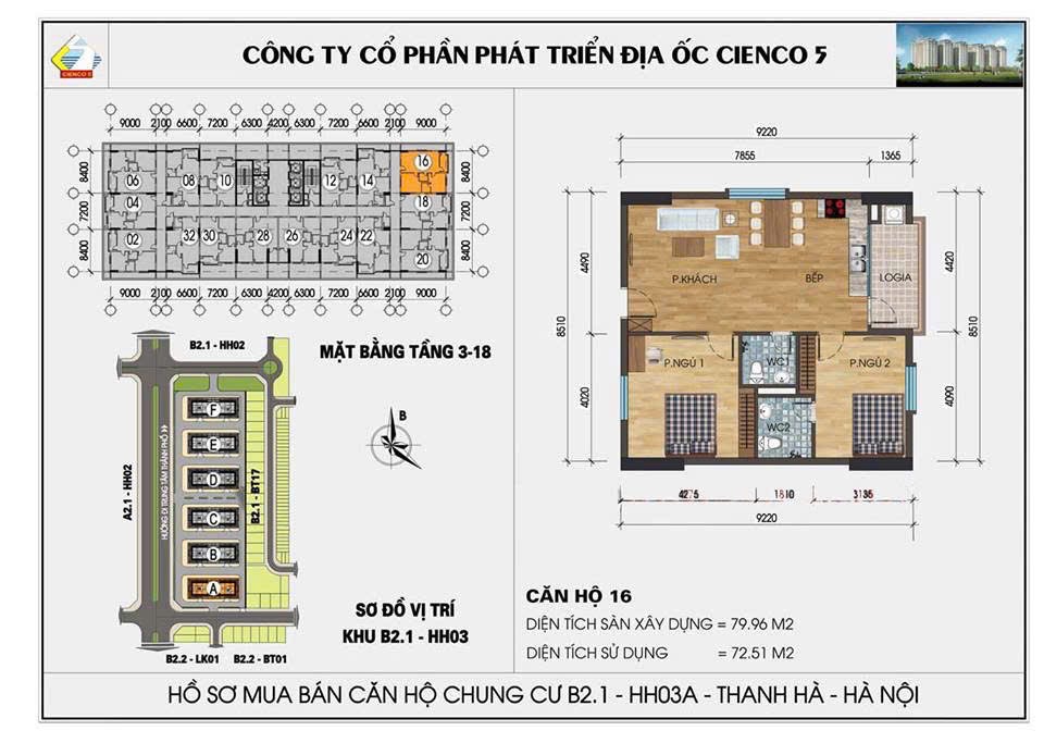 Bán Căn Góc 2PN View Hồ Thanh Hà - Full Nội Thất, Giá Tốt
