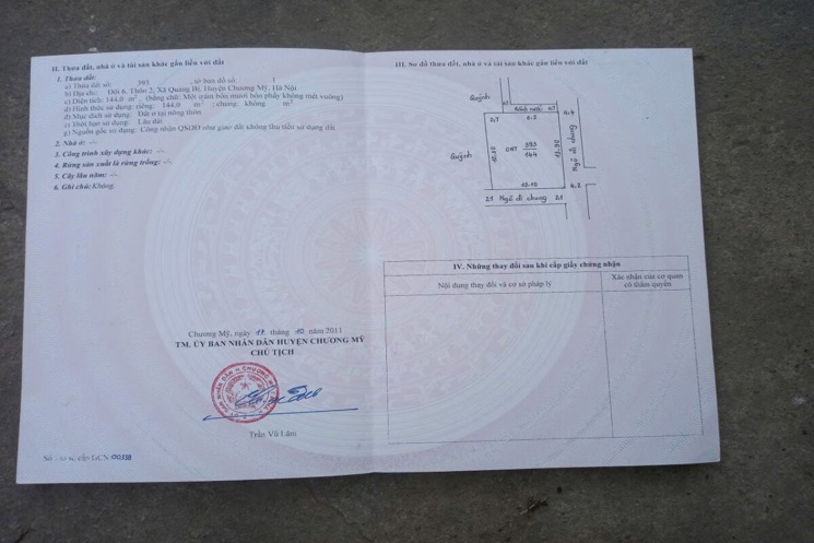 LÔ GÓC SIÊU ĐẸP 144M TẠI QUẢNG BỊ-CHƯƠNG MỸ-HÀ NỘI