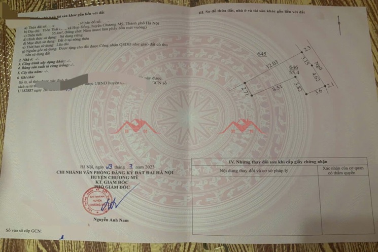 BÁN ĐẤT TẶNG NHÀ 55,4M TẠI HỢP ĐỒNG-CHƯƠNG MỸ-HÀ NỘI