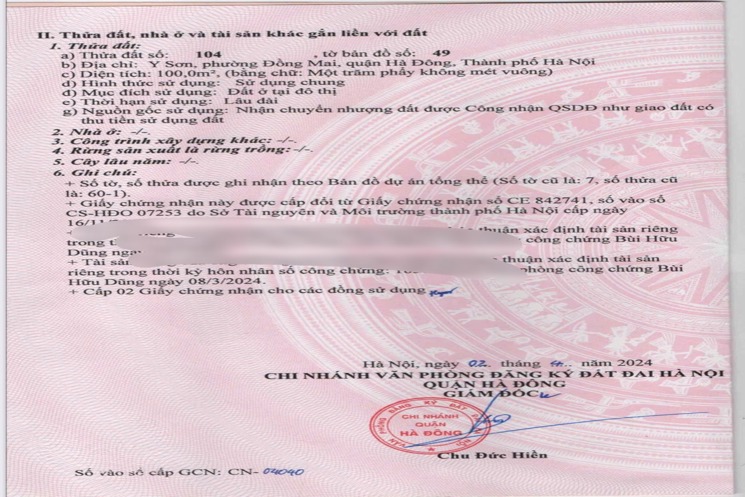CHÍNH CHỦ BÁN LÔ ĐẤT ĐẸP 100M TẠI ĐỒNG MAI-HÀ ĐÔNG-HÀ NỘI