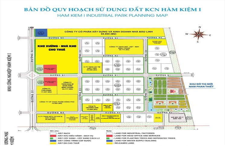 Cho thuê kho bãi xưởng và đất khu công nghiệp Hàm Kiệm , Mặt tiền Quốc lộ 1A thuận tiện di chuyển