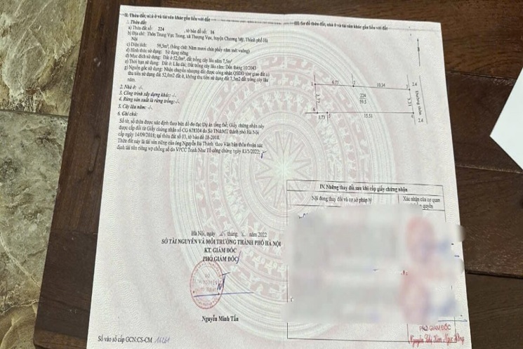 LÔ ĐẤT ĐẸP GIÁ RẺ NHẤT 59,5M TẠI THƯỢNG VỰC-CHƯƠNG MỸ-HÀ NỘI