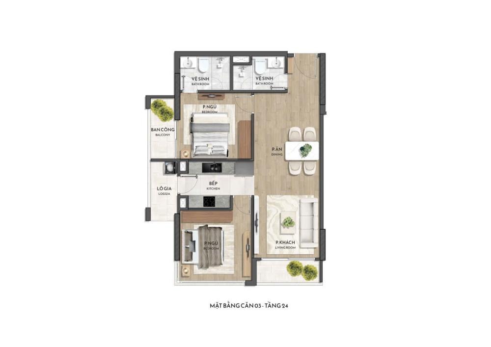 Bán Căn Hộ 2PN, 2WC Phạm Văn Đồng, Bắc Từ Liêm - View Đẹp, Tiện Lợi
