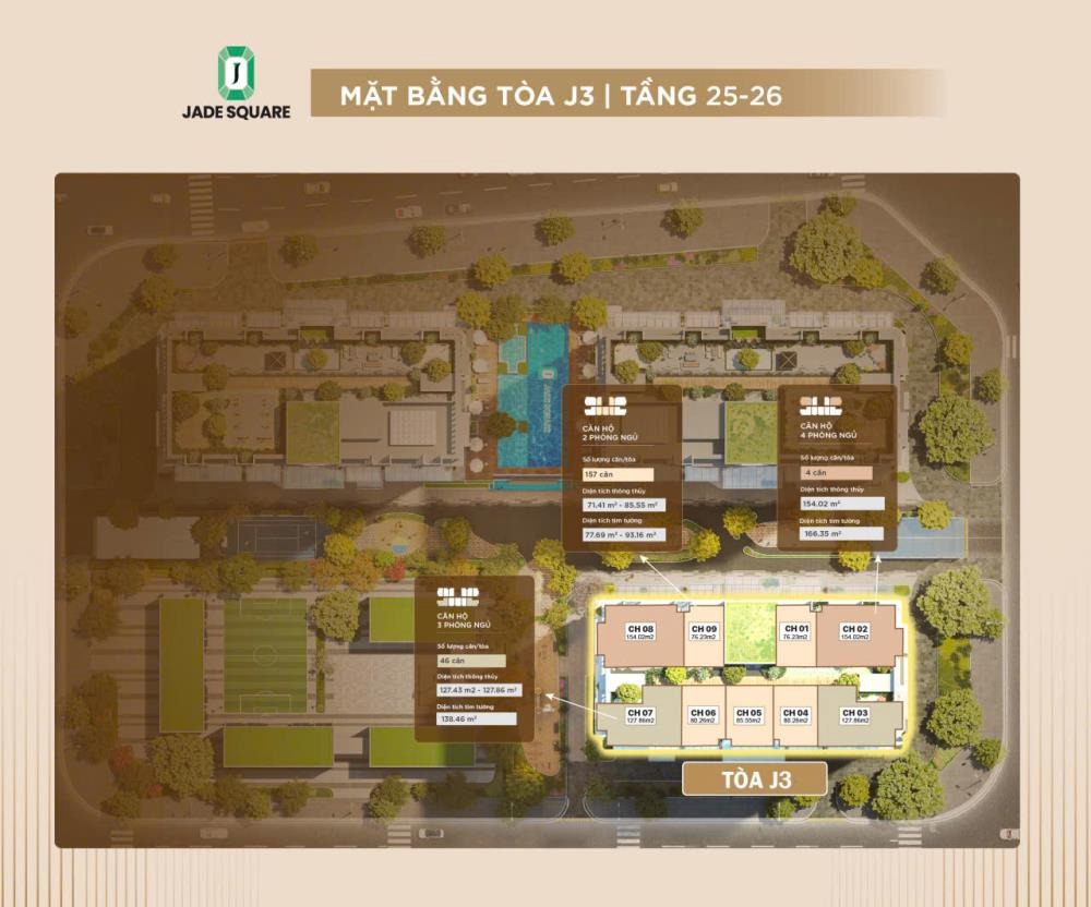 Căn Hộ Jade Square Phạm Văn Đồng: Mở Bán, Giá Tốt, Vị Trí Vàng Tây Hồ Tây