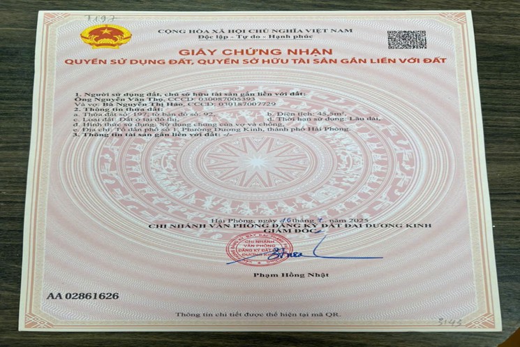 💥 ĐẤT NỀN NGÕ 196 HẢI PHONG – SÁT VIN DƯƠNG KINH – CHỈ 1,1X TỶ