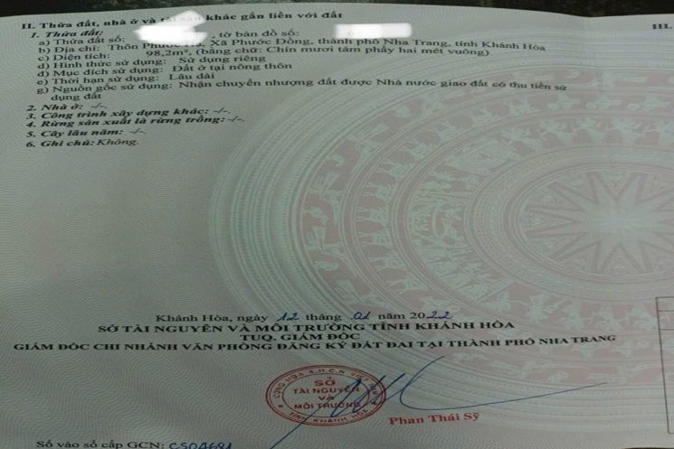 Bán nhanh lô đất hàng hiếm phước đồng , 2 mặt tiền đường oto 6m