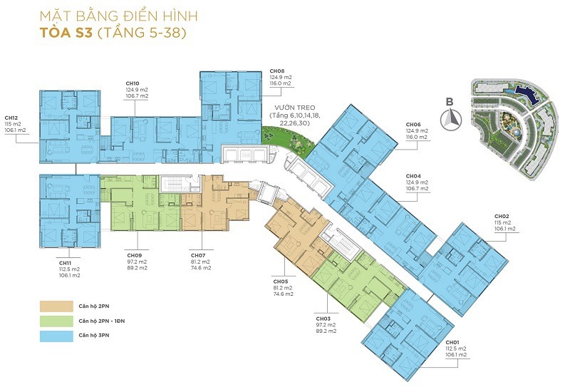 Bán Căn Hộ Sunshine City S3 - View Đẹp, 3PN, 104m2