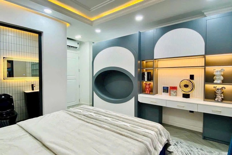 60m2, BÁN NHÀ 5 TẦNG, SMARTHOME, MẶT TIỀN LÊ VĂN THỌ, GÒ VẤP, 13 TỶ HƠN