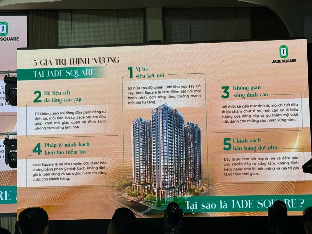 Jade Square Tây Hồ Tây: Khu Căn Hộ Cao Cấp - View Sông Hồng, Tiện Ích 5 Sao