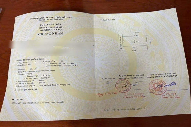 CHÍNH CHỦ BÁN LÔ ĐẤT 63,5M TẠI TT CHÚC SƠN-CHƯƠNG MỸ-HÀ NỘI