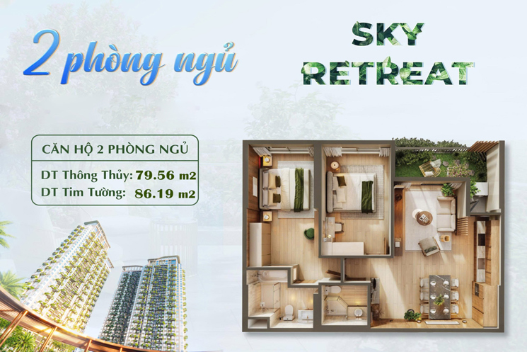 Căn hộ 2phòng ngủ Eco Retreat Ecopark Long An giá gốc CĐT 3,9 tỷ (gồm VAT+KPBT), view biệt thự đảo