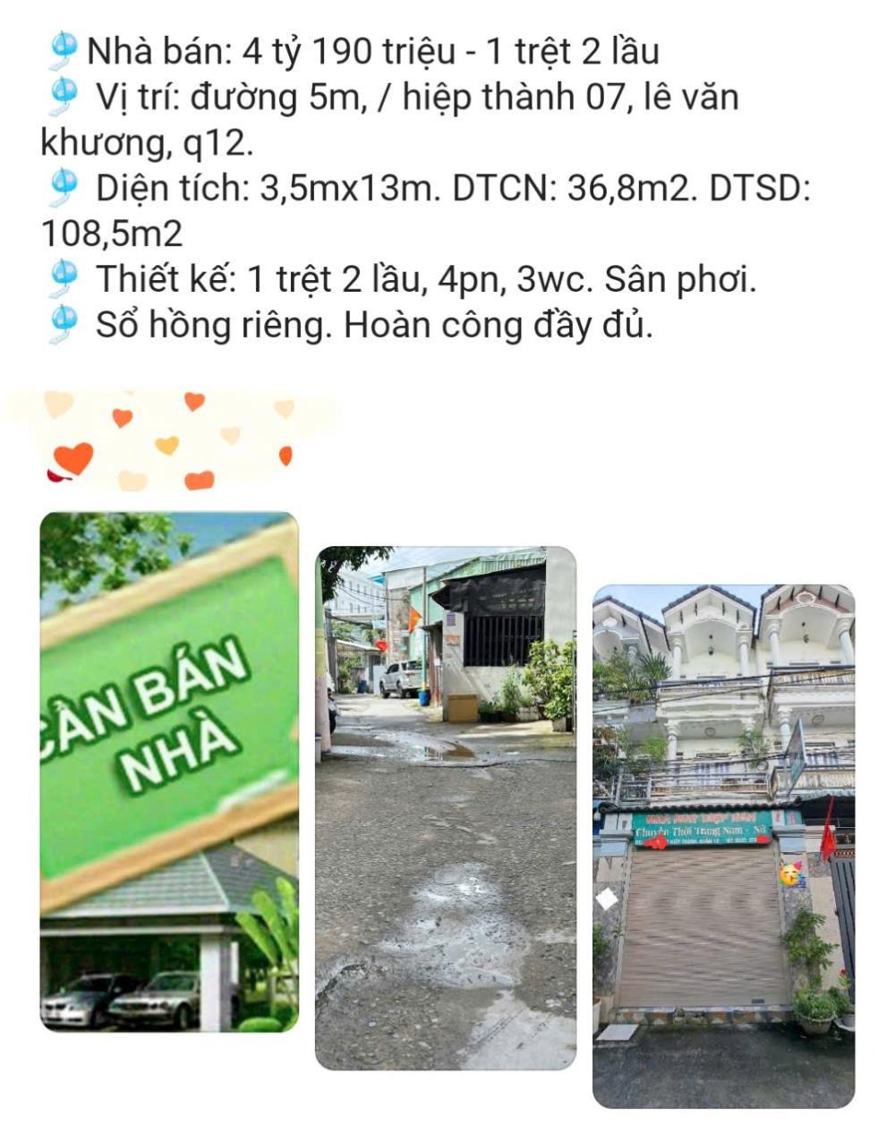 Nhà 1 Trệt 2 Lầu Lê Văn Khương, Quận 12 - Giá Chỉ 4.19 Tỷ