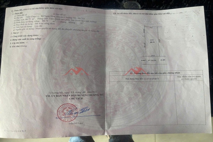 HÀNG HIẾM TRỤC CHÍNH KINH DOANH 88,75M TẠI CHÚC LÝ-NGỌC HÒA-CHƯƠNG MỸ-HÀ NỘI