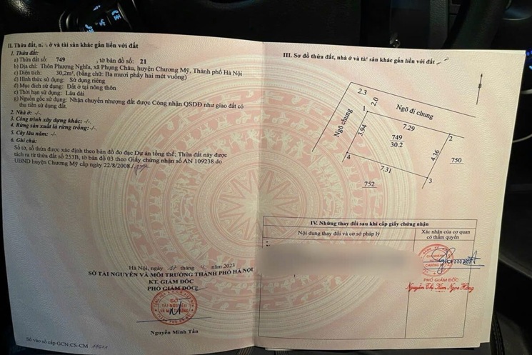 CHÍNH CHỦ BÁN CĂN NHÀ 30,2M TẠI PHỤNG CHÂU-CHƯƠNG MỸ-HÀ NỘI