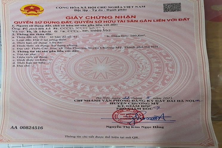 SIÊU PHẨM 160,6M TẠI TIÊN PHƯƠNG-CHƯƠNG MỸ-HÀ NỘI SIÊU PHẨM 160,6M TẠI TIÊN PHƯƠNG-CHƯƠNG MỸ-HÀ NỘI