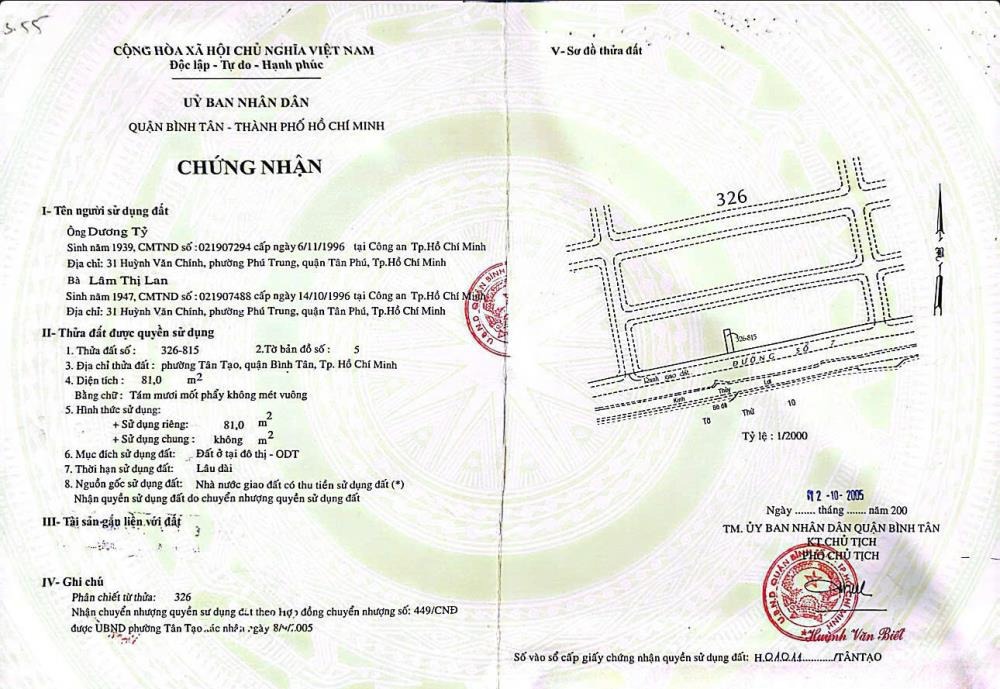 Bán Nhà Mặt Tiền Trần Văn Giàu, KDC Tên Lửa – Giá 11.5 Tỷ