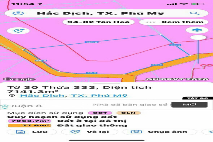 Chủ cần bán gấp 25.000m2 đất tại Phường Tân Thành- HCM(
