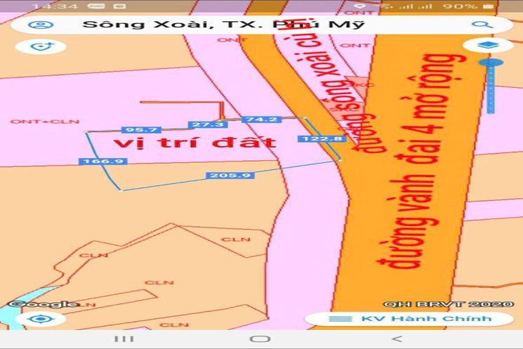 Chủ bán 2ha8 300 thổ cư mt sông soài cù bị tân thành hcm