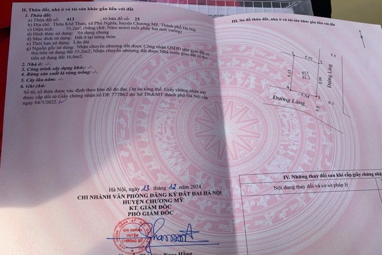 SIÊU PHẨM 51,5M TẠI KHU CÔNG NGHIỆP PHÚ NGHĨA-CHƯƠNG MỸ-HÀ NỘI