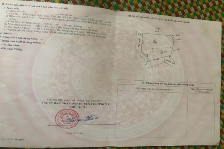 SIÊU PHẨM 1627M TẠI TÂN TIẾN CŨ(GIỜ LÀ XÃ XUÂN MAI-CHƯƠNG MỸ-HÀ NỘI)