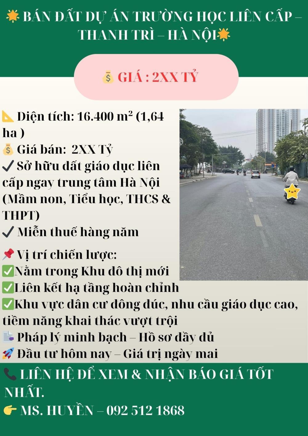 Bán Đất Dự Án Trường Học Liên Cấp Thanh Trì, Hà Nội - Đầu Tư Sinh Lời
