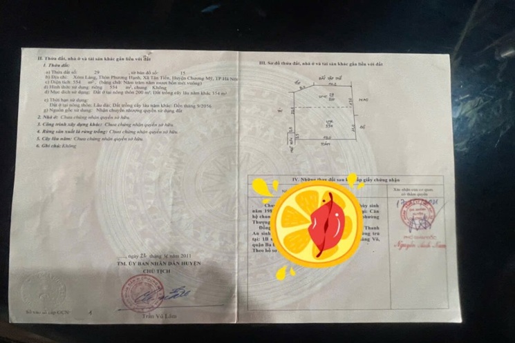 CHÍNH CHỦ BÁN LÔ ĐẤT 554M TẠI TÂN TIẾN-CHƯƠNG MỸ-HÀ NỘI