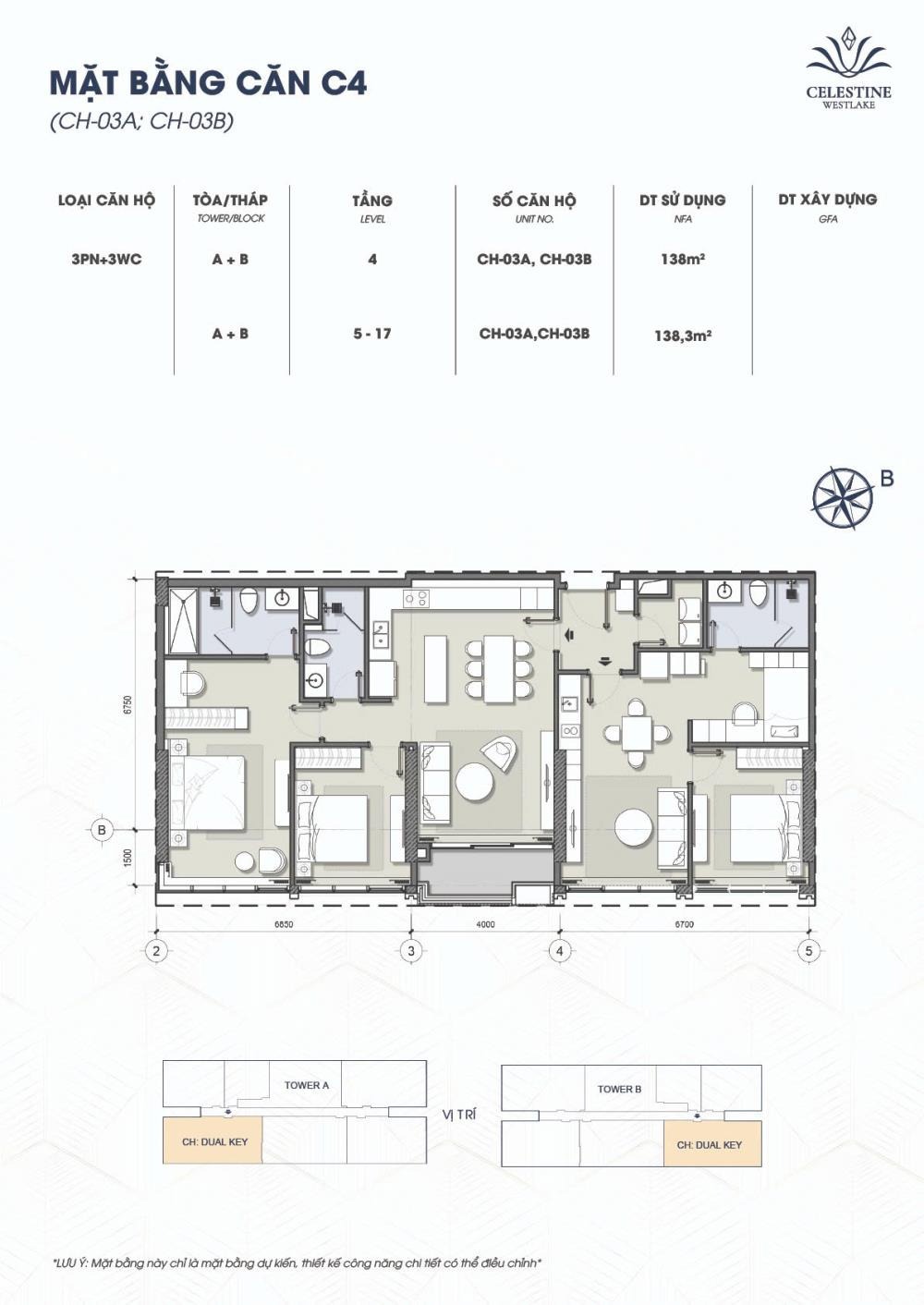 Căn Hộ Dual Key View Hồ Tây - Celestine Westlake - Đầu Tư/Ở Cao Cấp