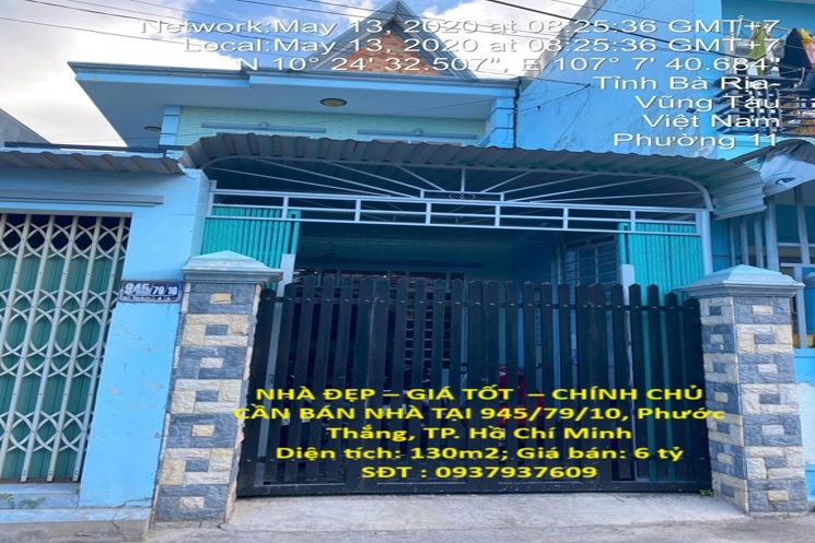 NHÀ ĐẸP – GIÁ TỐT  – CHÍNH CHỦ CẦN BÁN NHÀ TẠI 945/79/10, Phước Thắng, TP. Hồ Chí Minh
